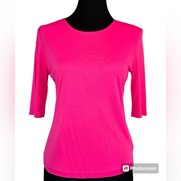 YSL YVES SAINT LAURENT 3/4 Sleeve Pink Top Size - Picture 1 of 7